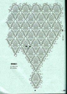схема Топ крючком с узором из ананасов